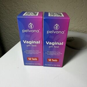 Pelvana Vaginal pH Test Strips 50 Count Lot of 2 Boxes Exp 09/2027 New